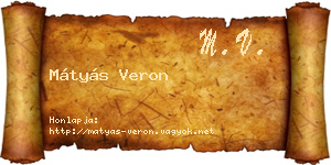 Mátyás Veron névjegykártya